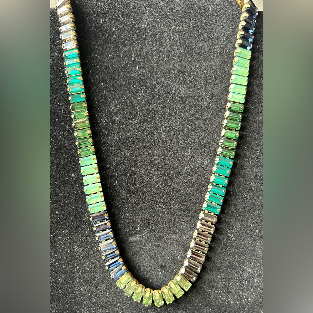 Vintage banana republic multi colored rhinestone necklace